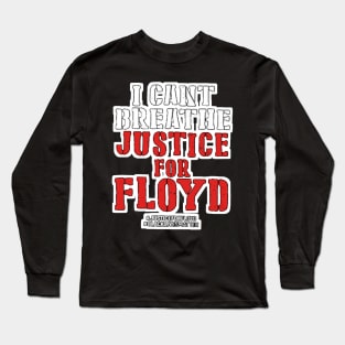 i can't breathe justice for floyd (george floyd) Long Sleeve T-Shirt